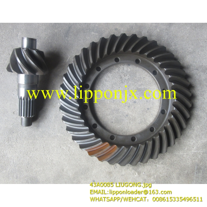 43A0085 43A0086 front axle pinion ange gear 43A0001 43A0004 rear axle shaft pinion and gear for liugong zl50c clg856 loader